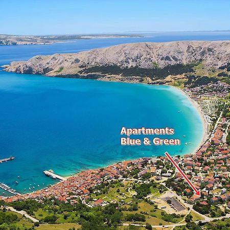 Apartments Blue And Green With Balcony Baška Eksteriør billede