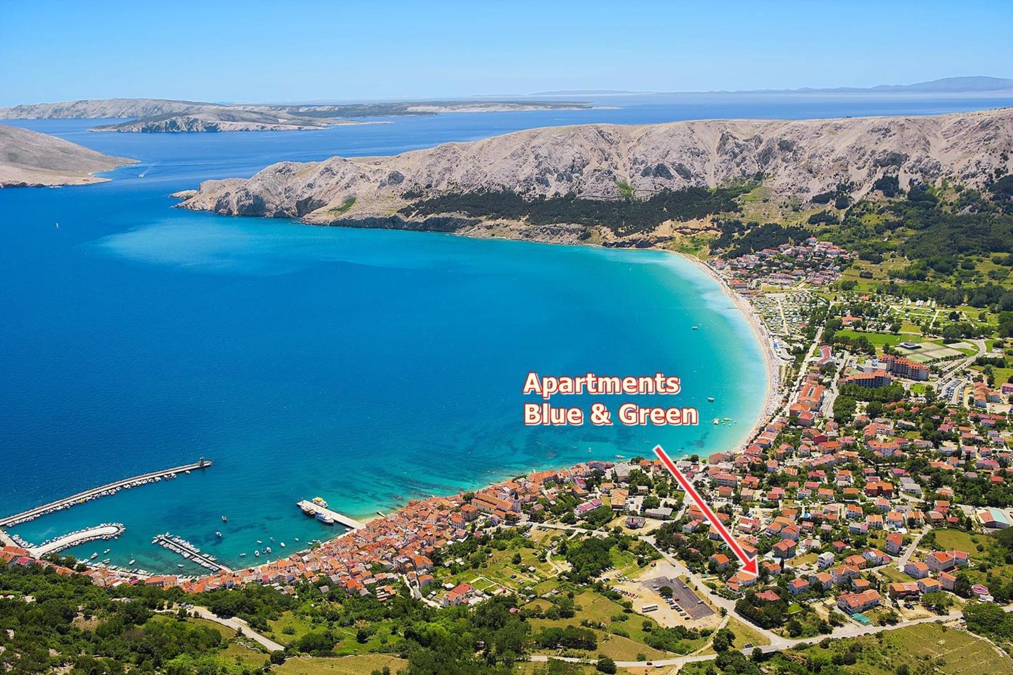 Apartments Blue And Green With Balcony Baška Eksteriør billede